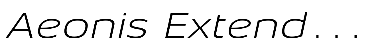 Aeonis Extended Light Italic
